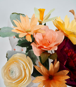 Lazy Sunday | Paper Flower Bouquet with Sunflower - unwilted