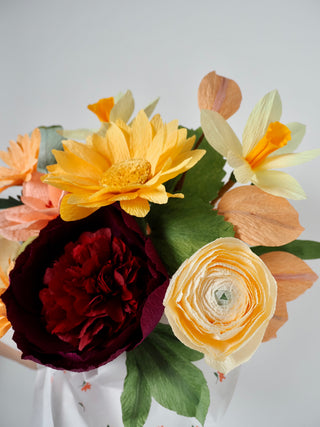 Lazy Sunday | Paper Flower Bouquet with Sunflower - unwilted