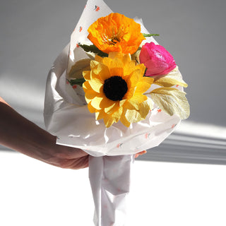 Pocket Full of Sunshine | Assorted Paper Sunflower and Poppy Bouquet - unwilted