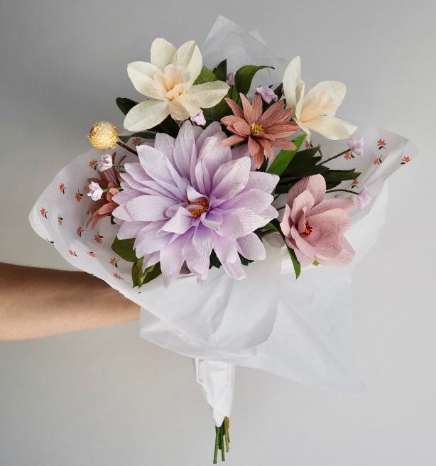 Muted Magic | Fall Paper Flower Bouquet - unwilted