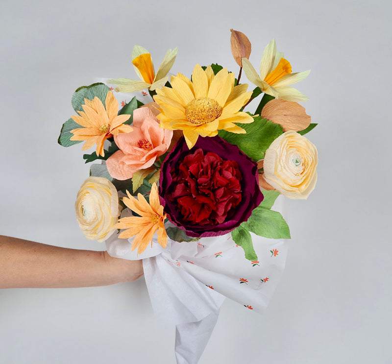 Lazy Sunday | Paper Flower Bouquet with Sunflower