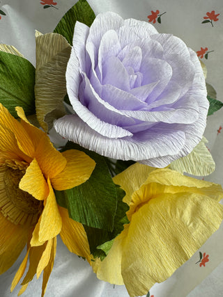 Lavender Lemonade | Mixed Paper Flower Bouquet - unwilted