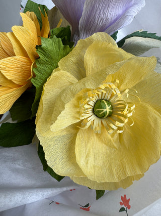 Lavender Lemonade | Mixed Paper Flower Bouquet - unwilted