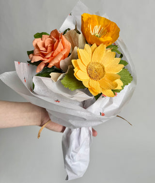 Mango Lemonade | Mixed Paper Flower Bouquet - unwilted