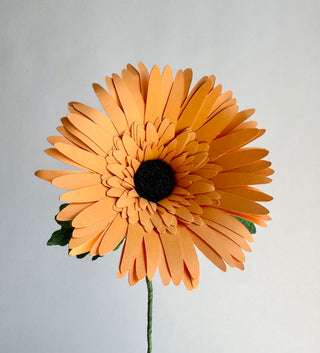 Gerber Daisy Single Stem | Handcrafted Paper Flower - unwilted